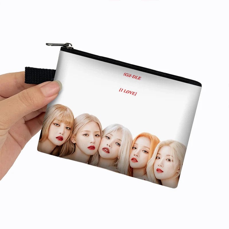 Eleganza Italiana Kpop (G)I-DLE Coin Purses Aublum I Feel Women Wallets Queencard Money Bags Soyeon/YUQI/Shuhua ID Card Key Earphones Holder Gift Streetwear high fashion shein amazon temu target Walmart online