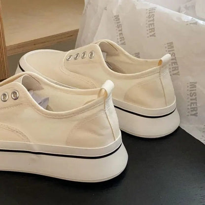 Eleganza Italiana Ladies Shoes White Women Footwear Slip On Low Canvas Walking Comfortable And Elegant A Stylish Offer Y2k Fashion Casual 39 Streetwear high fashion shein amazon temu target Walmart online