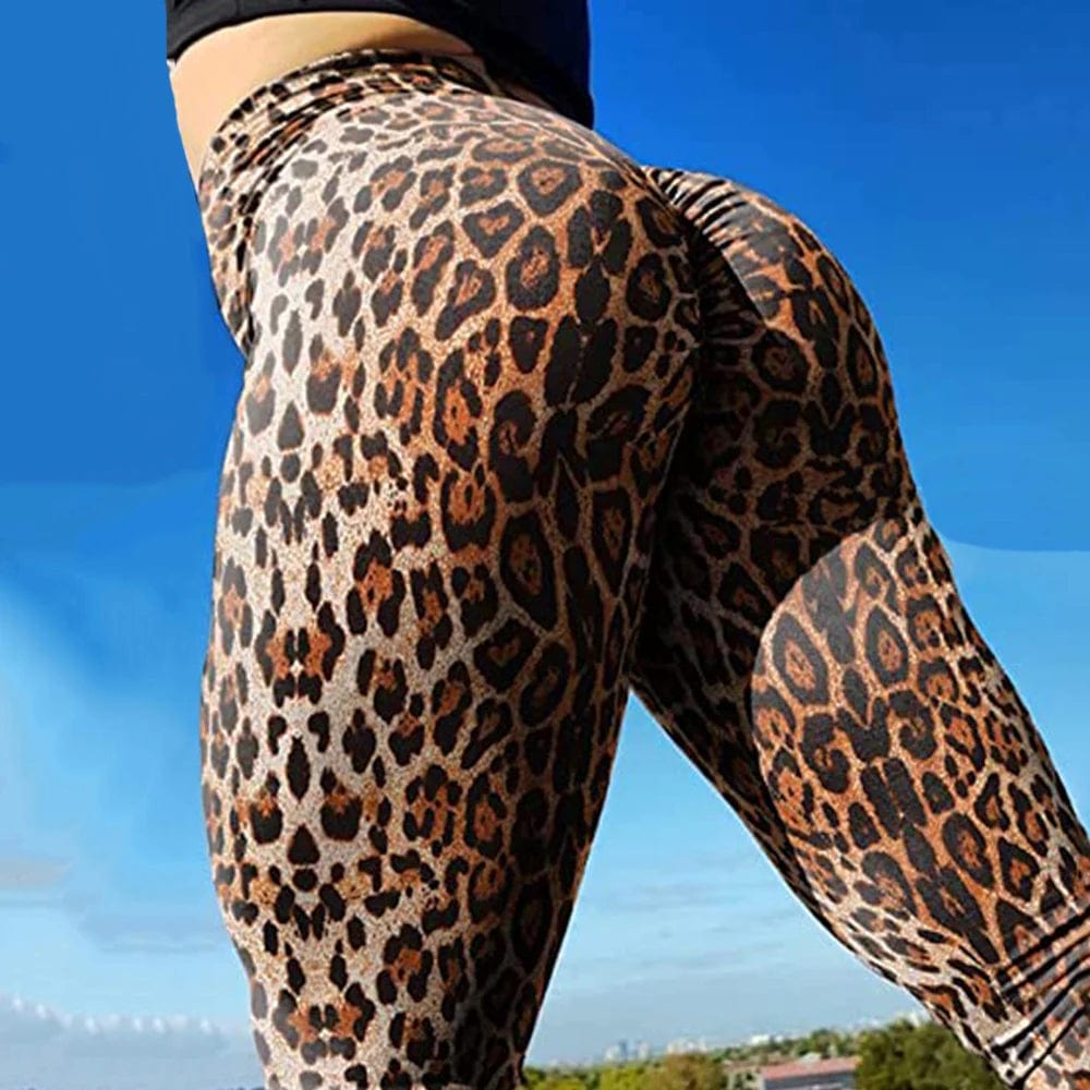 Eleganza Italiana Leopard Printed Yoga Women Pants Animal Textured Leggings High Waisted Sports Leggins Tie Dye Trainer Gym Clothing Fitness Tight Streetwear high fashion shein amazon temu target Walmart online