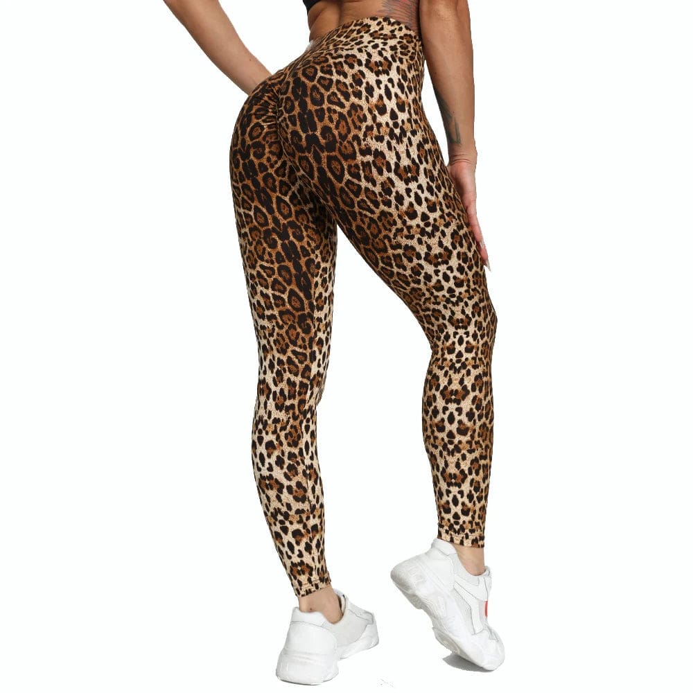 Eleganza Italiana Leopard Printed Yoga Women Pants Animal Textured Leggings High Waisted Sports Leggins Tie Dye Trainer Gym Clothing Fitness Tight Streetwear high fashion shein amazon temu target Walmart online