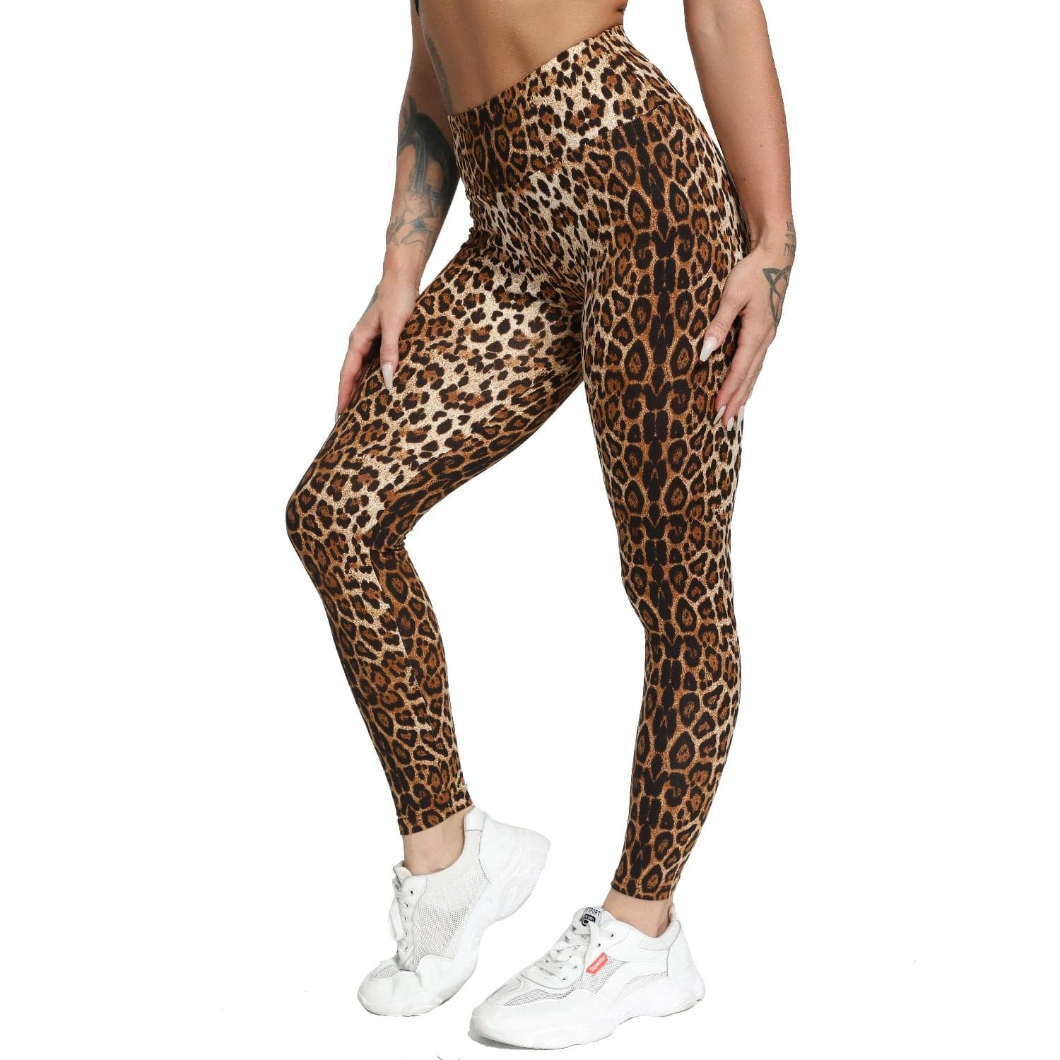 Eleganza Italiana Leopard Printed Yoga Women Pants Animal Textured Leggings High Waisted Sports Leggins Tie Dye Trainer Gym Clothing Fitness Tight Streetwear high fashion shein amazon temu target Walmart online