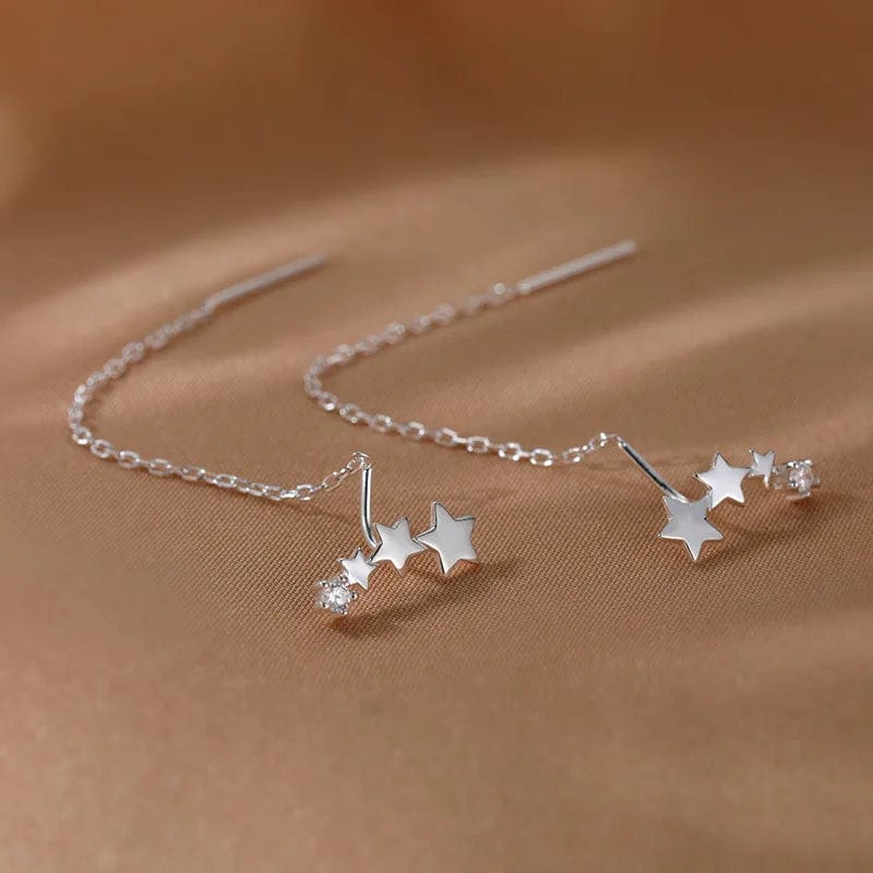 Eleganza Italiana Long Tassel Star ear line Drop Earrings  Fashion Women Summer Jewelry Earrings for Girls Party Gift Streetwear high fashion shein amazon temu target Walmart online