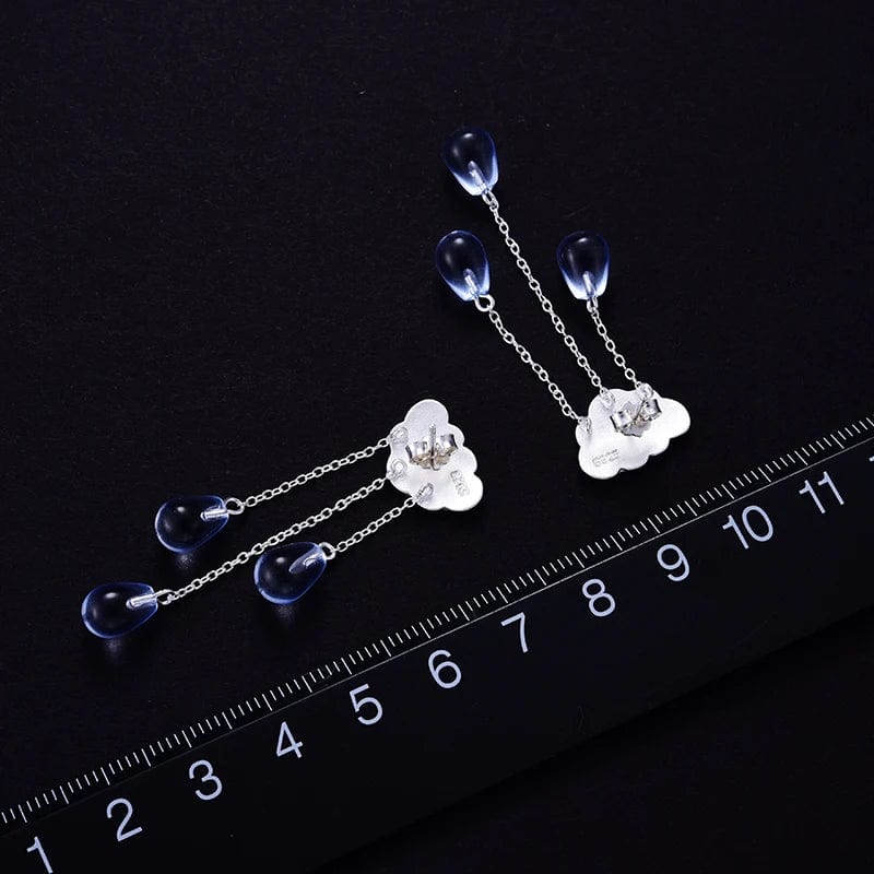 Eleganza Italiana Lotus Fun Real 925 Sterling Silver Natural Crystal Gems Fine Jewelry Ethnic Cloud Long Tassel Drop Earrings for Women Brincos Streetwear high fashion shein amazon temu target Walmart online