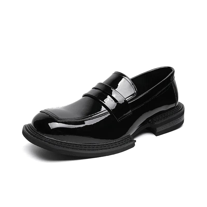 Eleganza Italiana Men Business Casual Square Toe Oxford PU Patent Leather Shoes Korean Streetwear Fashion Man Leather Wedding Dress Loafers Shoes Streetwear high fashion shein amazon temu target Walmart online