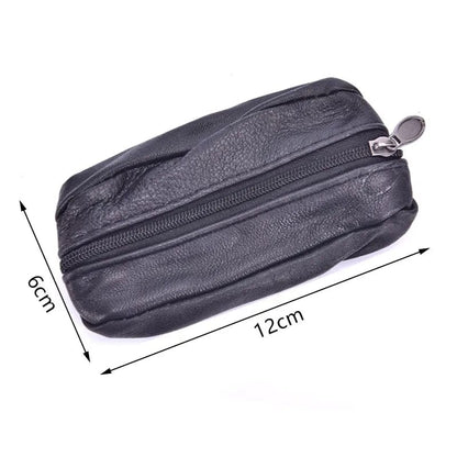 Eleganza Italiana Men Key Case Leather Wallets Coin Purse Soft Zipper Bag Keychain Cover For Money Pocket Thin Wallets Ring Pouch Card Purse Streetwear high fashion shein amazon temu target Walmart online