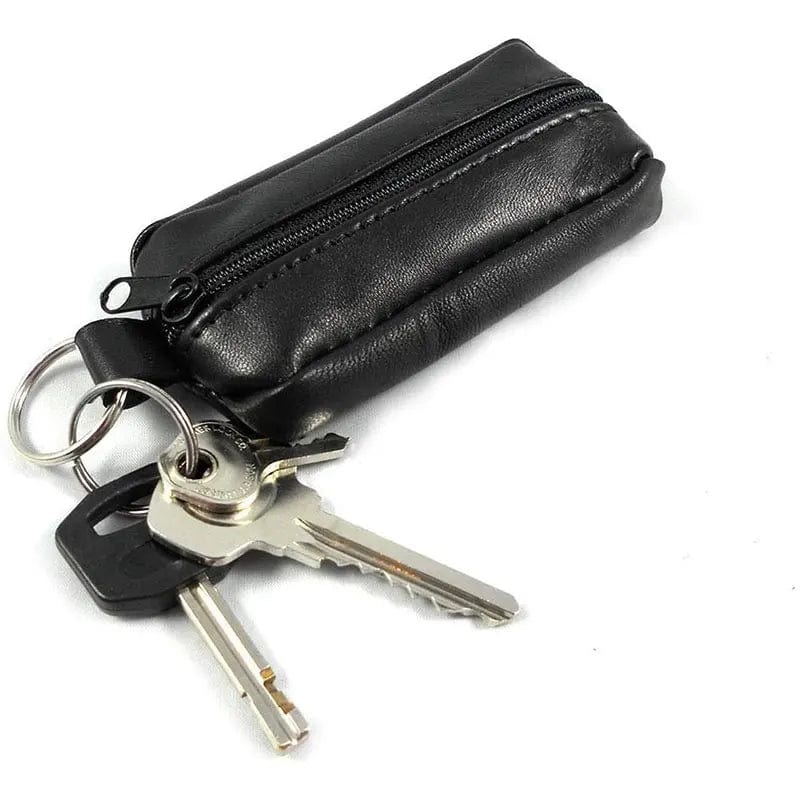 Eleganza Italiana Men Key Case Leather Wallets Coin Purse Soft Zipper Bag Keychain Cover For Money Pocket Thin Wallets Ring Pouch Card Purse Streetwear high fashion shein amazon temu target Walmart online