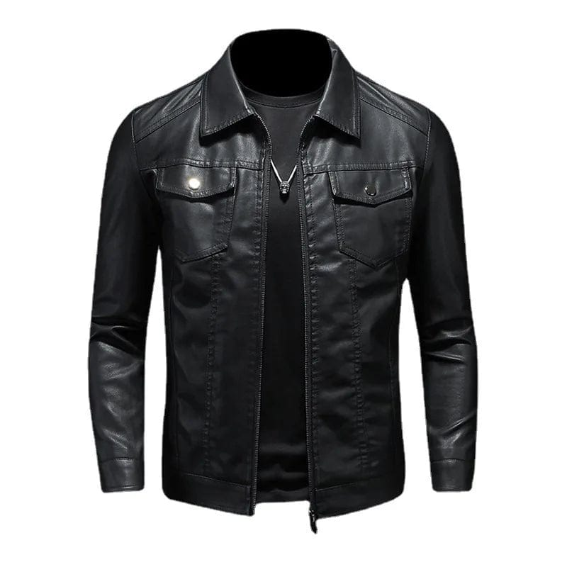 Eleganza Italiana Men Slim Locomotive Leather Jackets Multiple Pockets Moto Biker Pu Leather Coats High Quality Male Spring Leather Jackets 5XL Streetwear high fashion shein amazon temu target Walmart online