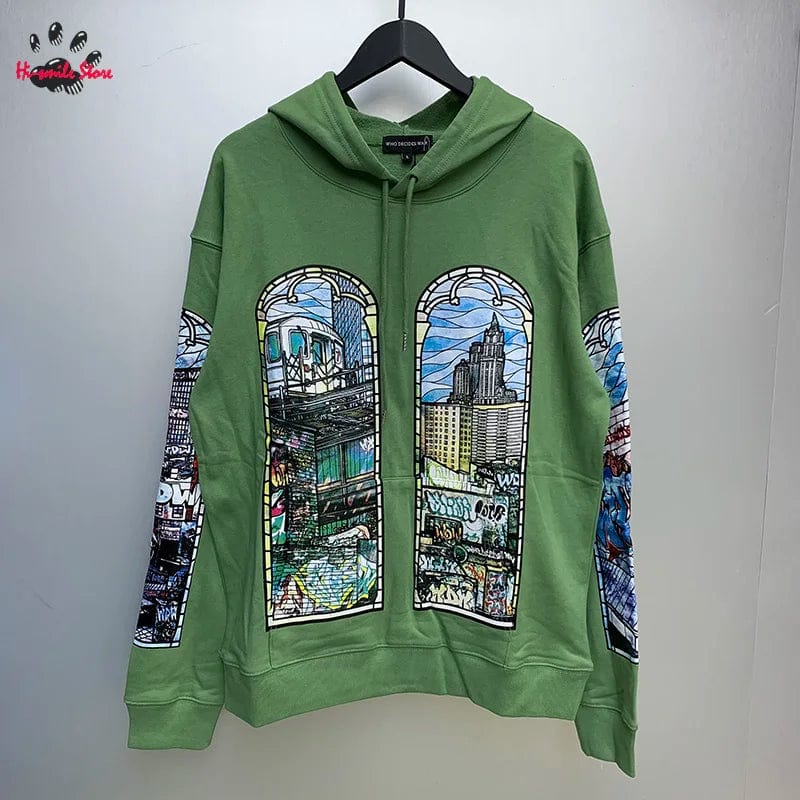 Eleganza Italiana Men Woman Hip Hop 2024fw Casual Couple Hooded Pullovers Streetwear High Quality WHO DECIDES WAR Hoodies Oversized Cotton Streetwear high fashion shein amazon temu target Walmart online