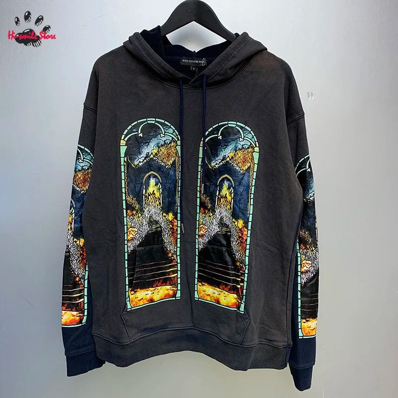 Eleganza Italiana Men Woman Hip Hop 2024fw Casual Couple Hooded Pullovers Streetwear High Quality WHO DECIDES WAR Hoodies Oversized Cotton Streetwear high fashion shein amazon temu target Walmart online