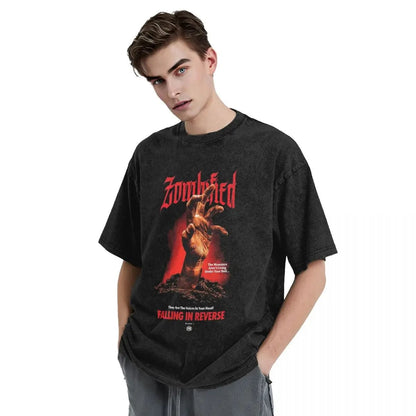 Eleganza Italiana Mens Zombified Falling In Reverse T-Shirts Tops Summer Y2K Casual Short Sleeve T-Shirt O Neck Fashion Design Tee Shirt Wholesale Streetwear high fashion shein amazon temu target Walmart online