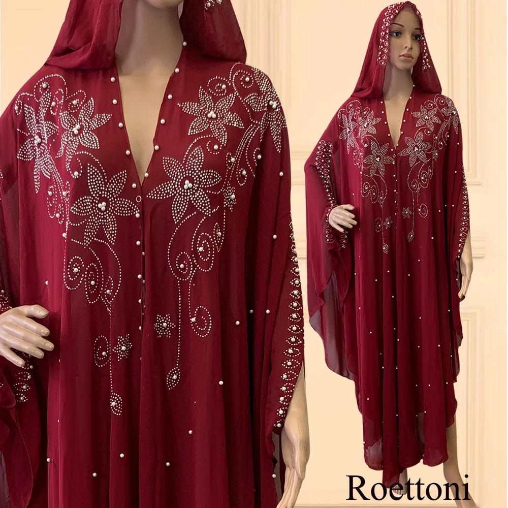 Eleganza Italiana Muslim Kaftan Abaya Dress Kimono Women Dubai Open Abaya Turkish Stone Chiffon Hooded Dress Elegant African OverSize Gorgeous Par Streetwear high fashion shein amazon temu target Walmart online