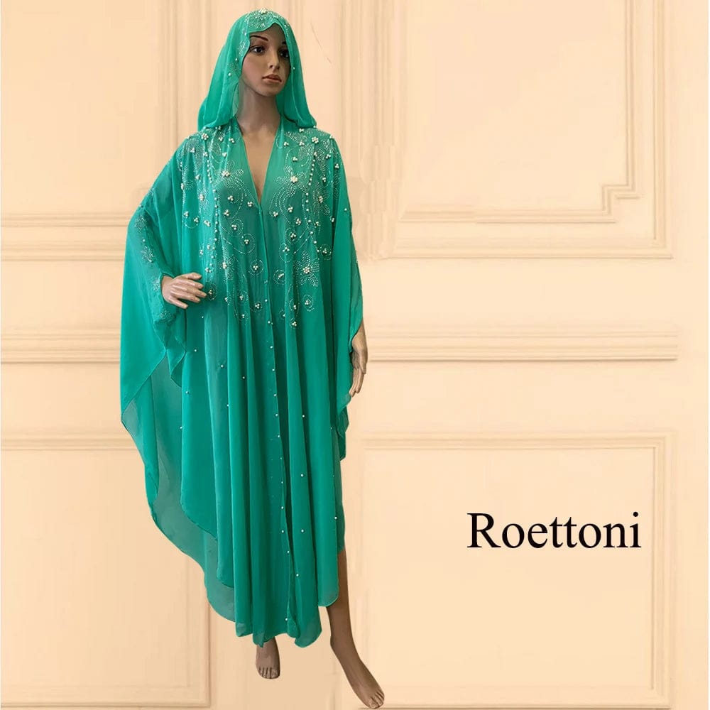 Eleganza Italiana Muslim Kaftan Abaya Dress Kimono Women Dubai Open Abaya Turkish Stone Chiffon Hooded Dress Elegant African OverSize Gorgeous Par Streetwear high fashion shein amazon temu target Walmart online