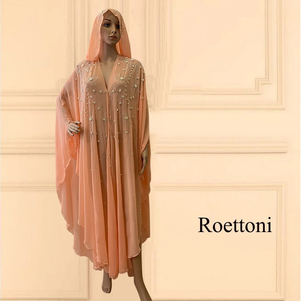 Eleganza Italiana Muslim Kaftan Abaya Dress Kimono Women Dubai Open Abaya Turkish Stone Chiffon Hooded Dress Elegant African OverSize Gorgeous Par Streetwear high fashion shein amazon temu target Walmart online