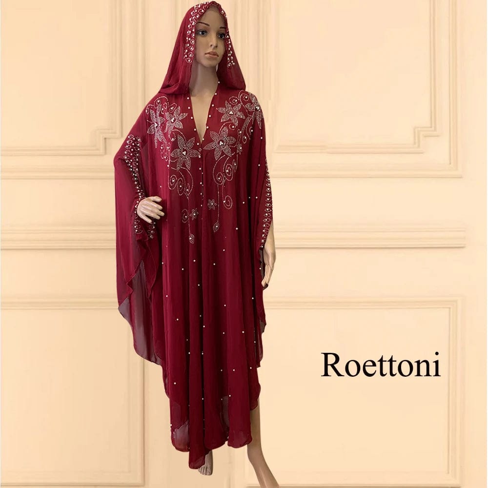 Eleganza Italiana Muslim Kaftan Abaya Dress Kimono Women Dubai Open Abaya Turkish Stone Chiffon Hooded Dress Elegant African OverSize Gorgeous Par Streetwear high fashion shein amazon temu target Walmart online