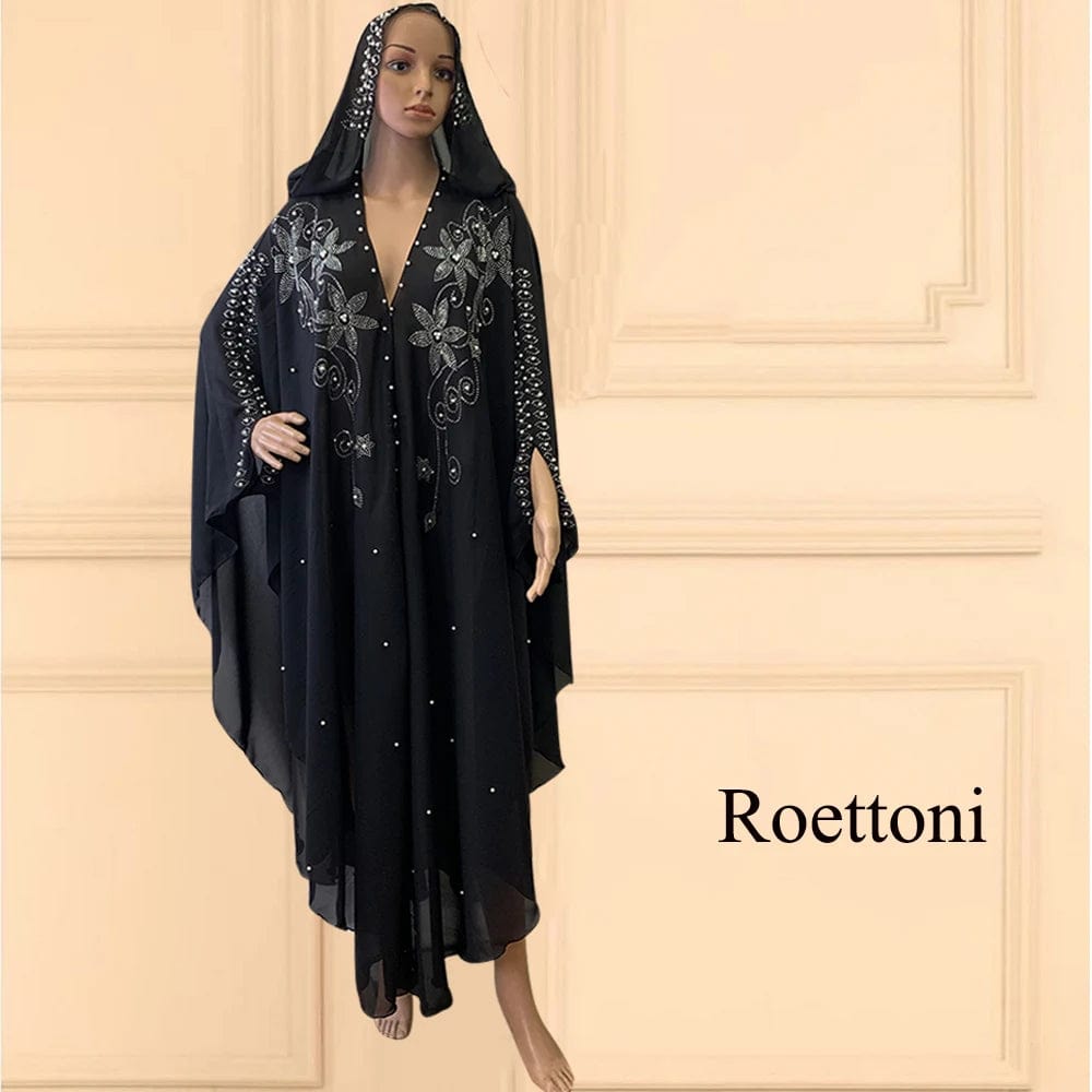 Eleganza Italiana Muslim Kaftan Abaya Dress Kimono Women Dubai Open Abaya Turkish Stone Chiffon Hooded Dress Elegant African OverSize Gorgeous Par Streetwear high fashion shein amazon temu target Walmart online