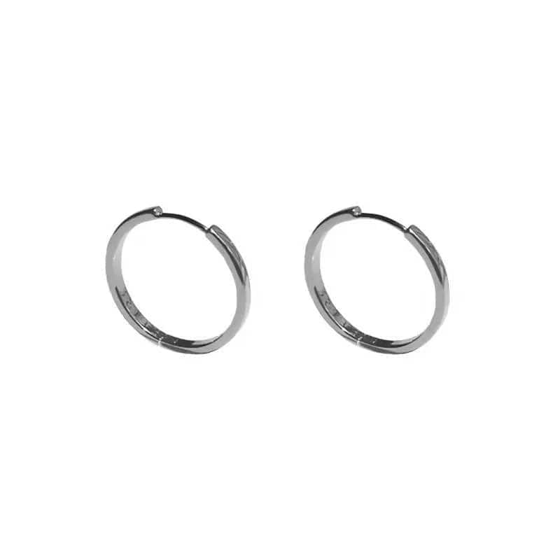 Eleganza Italiana New Classic Stainless Steel Hoop Earrings For Women Fashion Korean y2k Jewelry Temperament Girl&