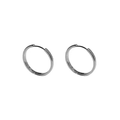 Eleganza Italiana New Classic Stainless Steel Hoop Earrings For Women Fashion Korean y2k Jewelry Temperament Girl&