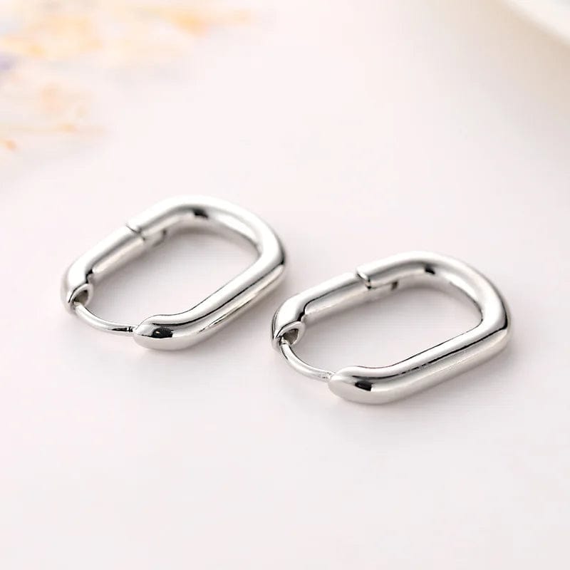 Eleganza Italiana New Classic Stainless Steel Hoop Earrings For Women Fashion Korean y2k Jewelry Temperament Girl&