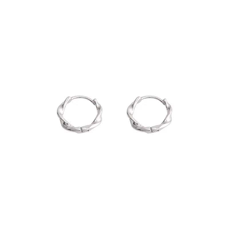 Eleganza Italiana New Classic Stainless Steel Hoop Earrings For Women Fashion Korean y2k Jewelry Temperament Girl&