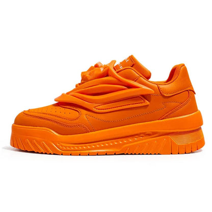 Eleganza Italiana New Fashion Orange Sneakers Men Original Designer Men&