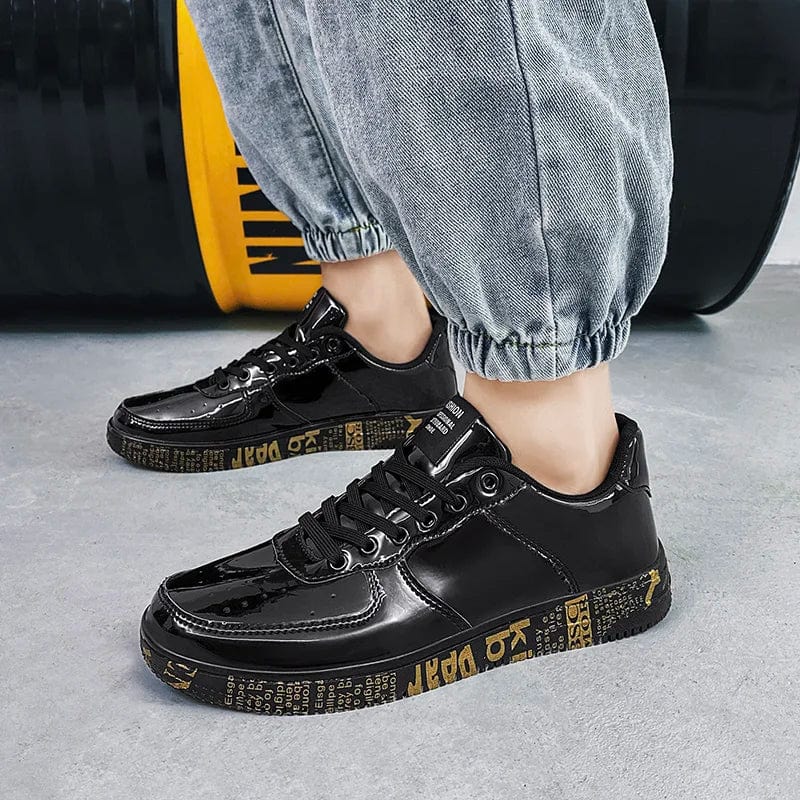 Eleganza Italiana New Gold Sneakers Couple Shoes Luxury Casual Glitter Sneakers Men Hip-hop Streetwear Skateboard Shoes Men Flat Designer Footwear Streetwear high fashion shein amazon temu target Walmart online