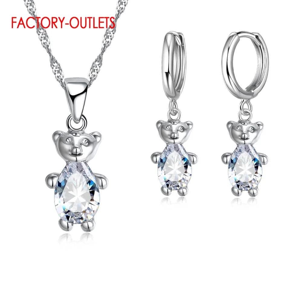 Eleganza Italiana New Jewelry Sets 0.01USD Collections 925 Silver Needle Cubic Zirconia CZ Necklaces Hoop Earrings Women Girls Engagement Gifts Streetwear high fashion shein amazon temu target Walmart online