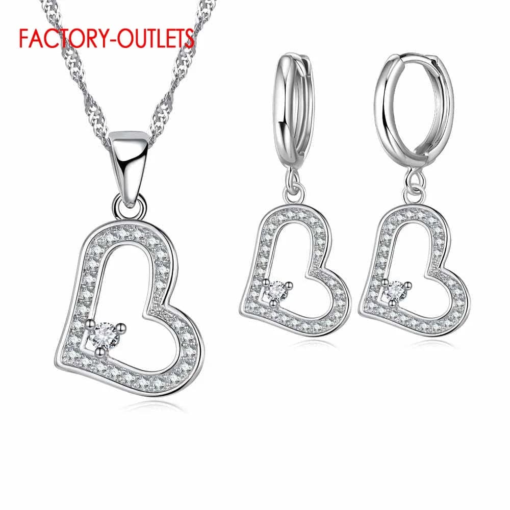 Eleganza Italiana New Jewelry Sets 0.01USD Collections 925 Silver Needle Cubic Zirconia CZ Necklaces Hoop Earrings Women Girls Engagement Gifts Streetwear high fashion shein amazon temu target Walmart online