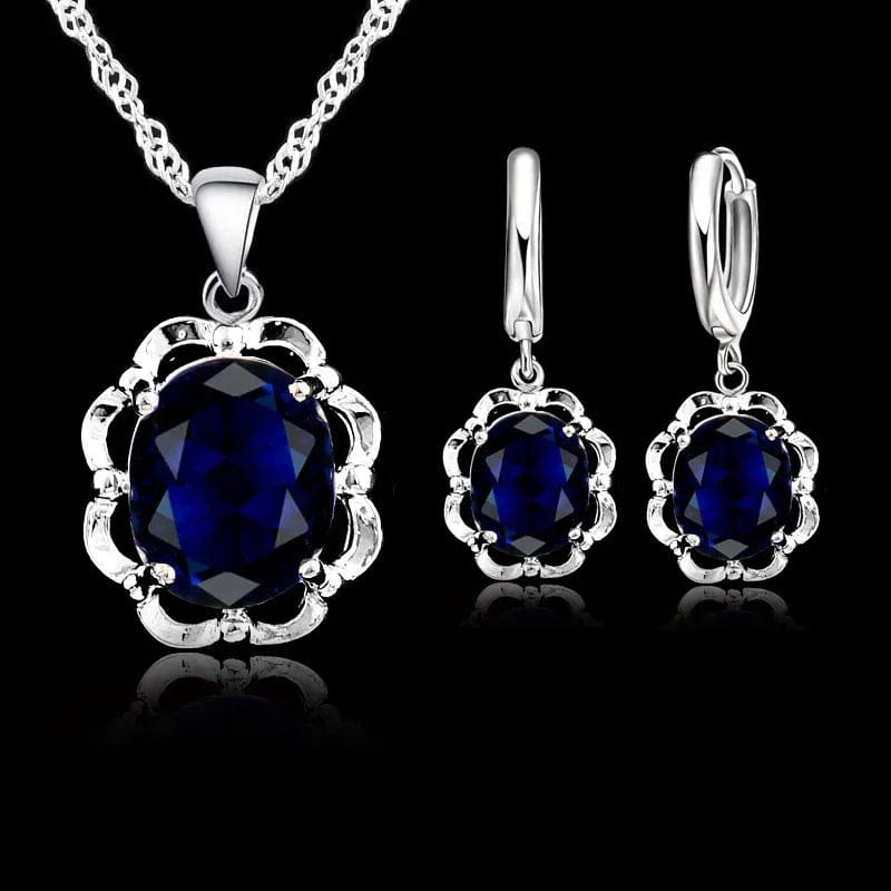 Eleganza Italiana New Jewelry Sets 0.01USD Collections 925 Silver Needle Cubic Zirconia CZ Necklaces Hoop Earrings Women Girls Engagement Gifts Streetwear high fashion shein amazon temu target Walmart online