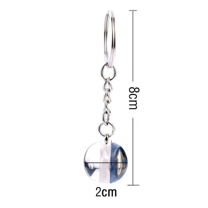 Eleganza Italiana New Luminous 12 Constellation Glass Ball Key Rings Double Sided Zodiac Signs Keychain For Women Glow In The Dark Birthday Gift Streetwear high fashion shein amazon temu target Walmart online