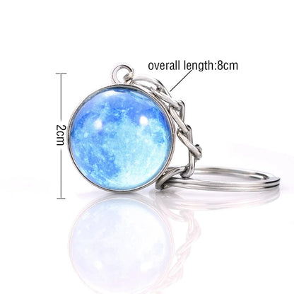 Eleganza Italiana New Luminous 12 Constellation Glass Ball Key Rings Double Sided Zodiac Signs Keychain For Women Glow In The Dark Birthday Gift Streetwear high fashion shein amazon temu target Walmart online