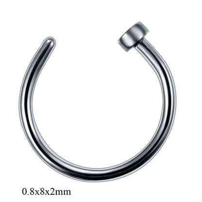 Eleganza Italiana NEW Steel Fashion Circular Bead Rings Horseshoe Eyebrow Tongue Nose Hoop Piercing Labret Stud Ring Ear Cartilage Tragus Jewelry Streetwear high fashion shein amazon temu target Walmart online