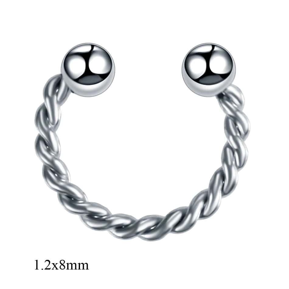 Eleganza Italiana NEW Steel Fashion Circular Bead Rings Horseshoe Eyebrow Tongue Nose Hoop Piercing Labret Stud Ring Ear Cartilage Tragus Jewelry Streetwear high fashion shein amazon temu target Walmart online