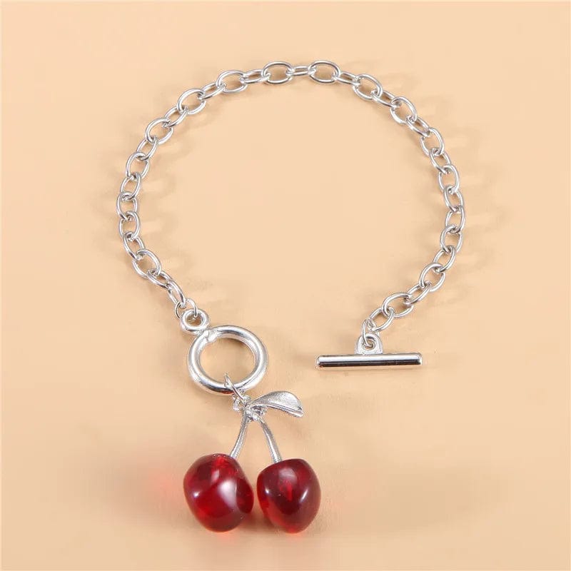 Eleganza Italiana New Sweet Summer Red Transparent Cherry Fruit Fashion Long Ear Nail Earrings Fashion Black Anime Earring For Women Party Jewelry Streetwear high fashion shein amazon temu target Walmart online