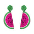 Eleganza Italiana New Trendy Boho Fruit Round Dangle Earrings Handmade Lemon Watermelon Earring Female Wedding Party Summer Jewelry 2024 Trend Streetwear high fashion shein amazon temu target Walmart online