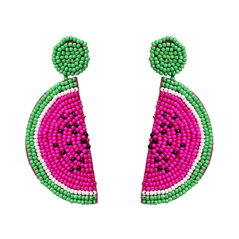 Eleganza Italiana New Trendy Boho Fruit Round Dangle Earrings Handmade Lemon Watermelon Earring Female Wedding Party Summer Jewelry 2024 Trend Streetwear high fashion shein amazon temu target Walmart online