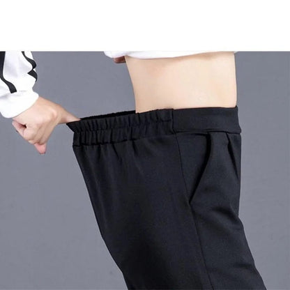 Eleganza Italiana Oversized S-3XL Black Casual Pants for Women High Waisted Fall Office Work Pants Femme Pantalones De Mujer Y2k Streetwear Streetwear high fashion shein amazon temu target Walmart online