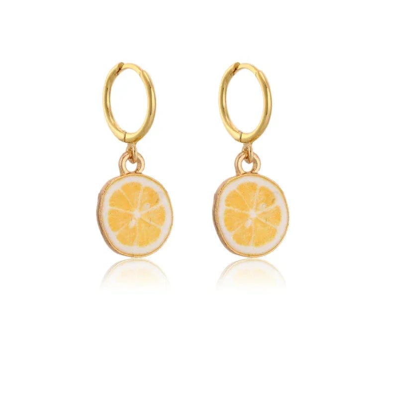 Eleganza Italiana Papaya Enamel Fruit Pendant Dangle Earrings Summer Collection  INS Personality Creative Fruit Charm Earrings Jewelry Gift 2022 Streetwear high fashion shein amazon temu target Walmart online