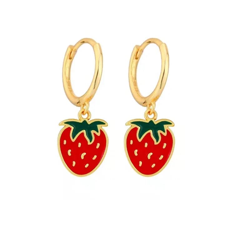 Eleganza Italiana Papaya Enamel Fruit Pendant Dangle Earrings Summer Collection  INS Personality Creative Fruit Charm Earrings Jewelry Gift 2022 Streetwear high fashion shein amazon temu target Walmart online