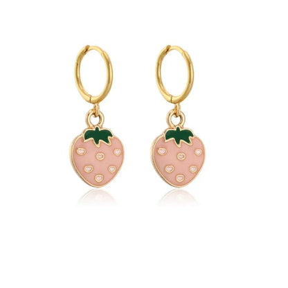 Eleganza Italiana Papaya Enamel Fruit Pendant Dangle Earrings Summer Collection  INS Personality Creative Fruit Charm Earrings Jewelry Gift 2022 Streetwear high fashion shein amazon temu target Walmart online