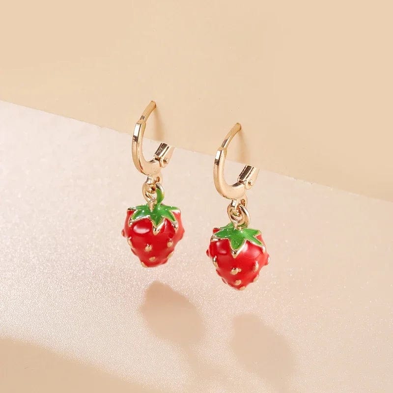 Eleganza Italiana Papaya Enamel Fruit Pendant Dangle Earrings Summer Collection  INS Personality Creative Fruit Charm Earrings Jewelry Gift 2022 Streetwear high fashion shein amazon temu target Walmart online