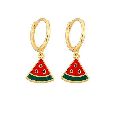 Eleganza Italiana Papaya Enamel Fruit Pendant Dangle Earrings Summer Collection  INS Personality Creative Fruit Charm Earrings Jewelry Gift 2022 Streetwear high fashion shein amazon temu target Walmart online