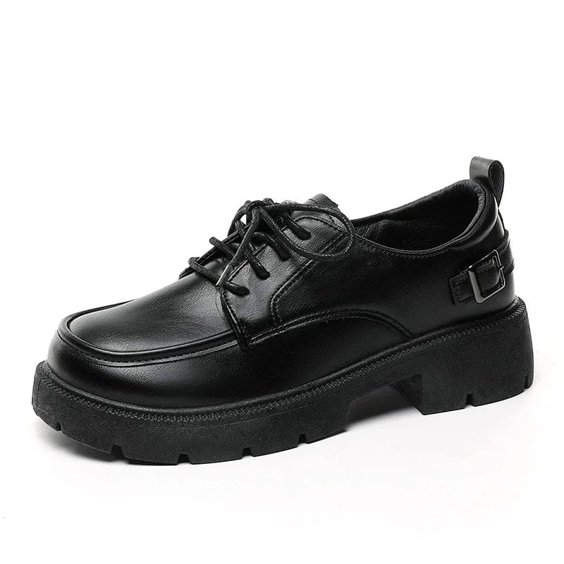 Eleganza Italiana Patent Leather Platform Loafers Women 2024 Preppy Style Lace Up Oxford Shoes Woman Black Thick Bottom Y2K Shoes Female Streetwear high fashion shein amazon temu target Walmart online