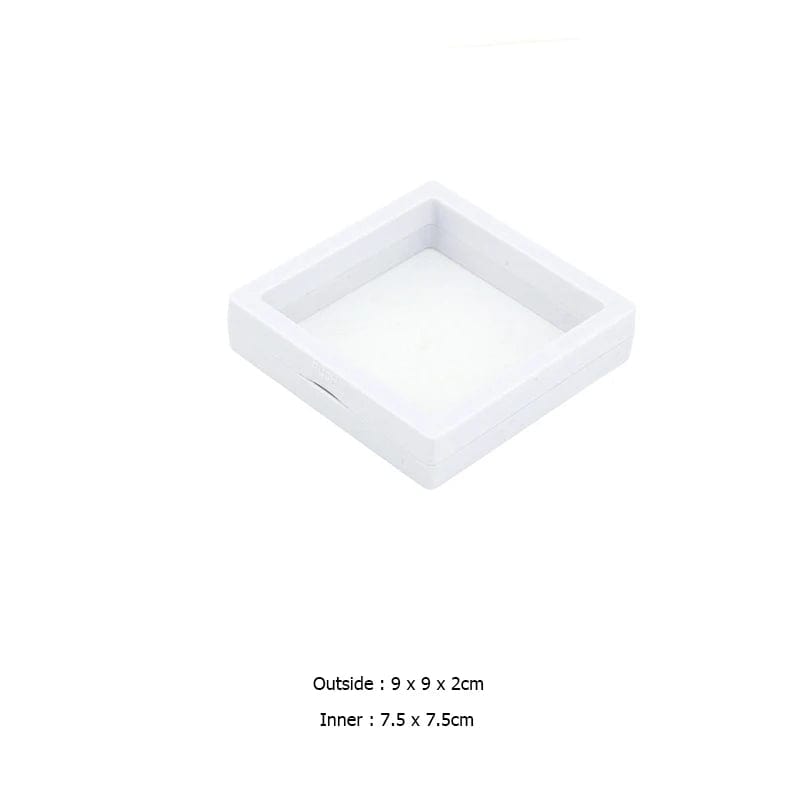 Eleganza Italiana PE Film Jewelry Storage Box 3D Packaging Case Gemstone Free Stand Floating Frame Membrane Ring Earrings Necklace Display Holder Streetwear high fashion shein amazon temu target Walmart online