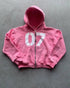 Eleganza Italiana Pink grunge oversized sweatshirt zip up hoodie Letter printing hoodies women goth y2k tops harajuku New streetwear clothes Streetwear high fashion shein amazon temu target Walmart online