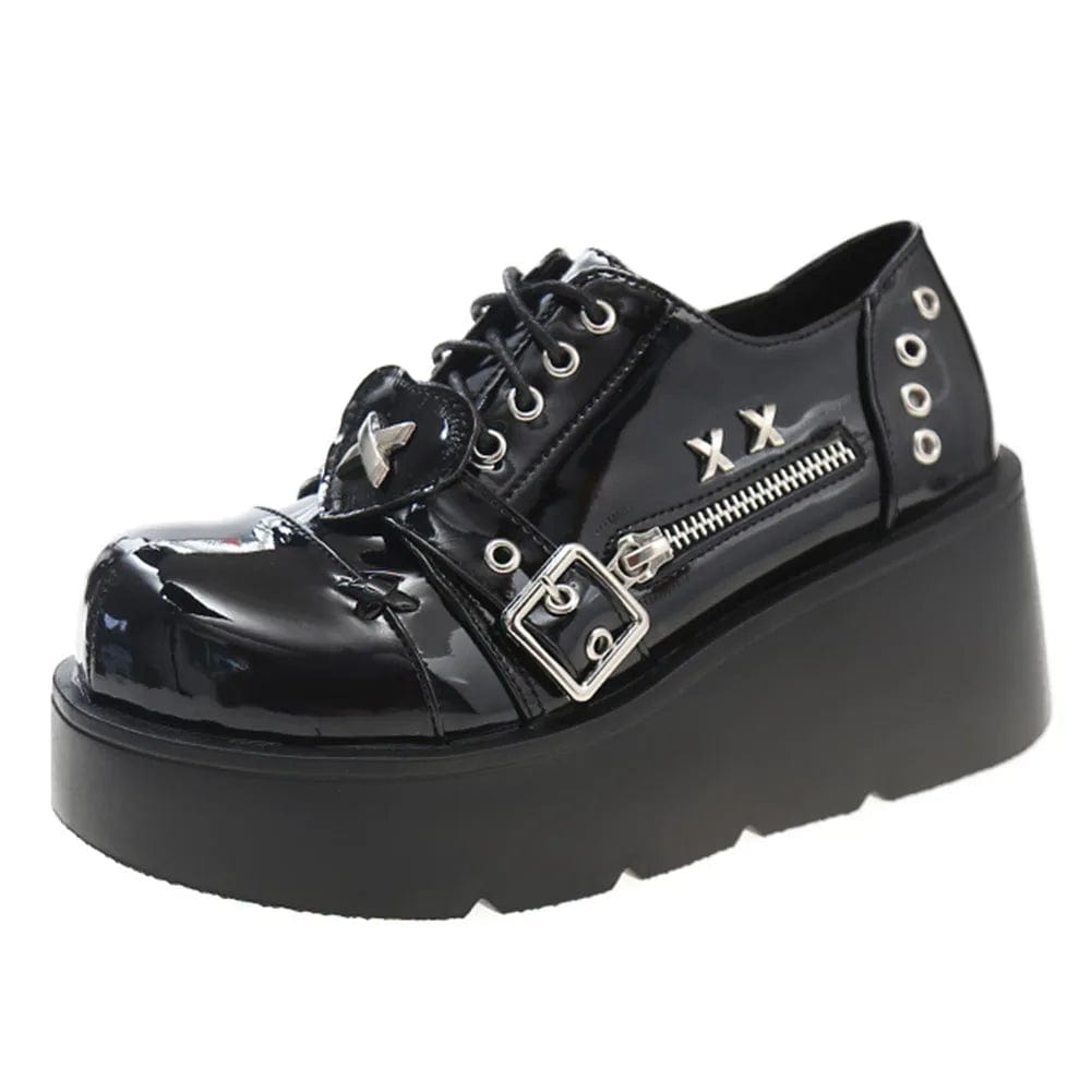 Eleganza Italiana Platform Rivet Chain Decoration Women&