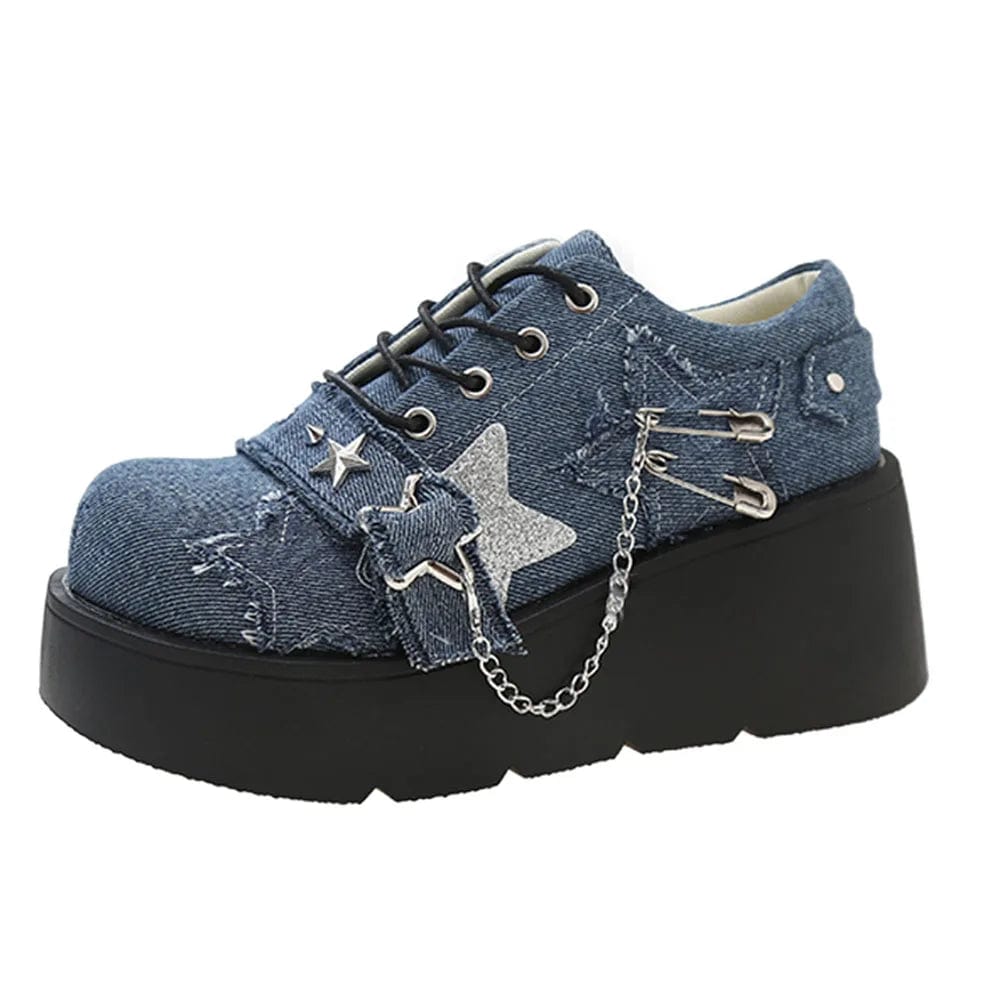 Eleganza Italiana Platform Rivet Chain Decoration Women&