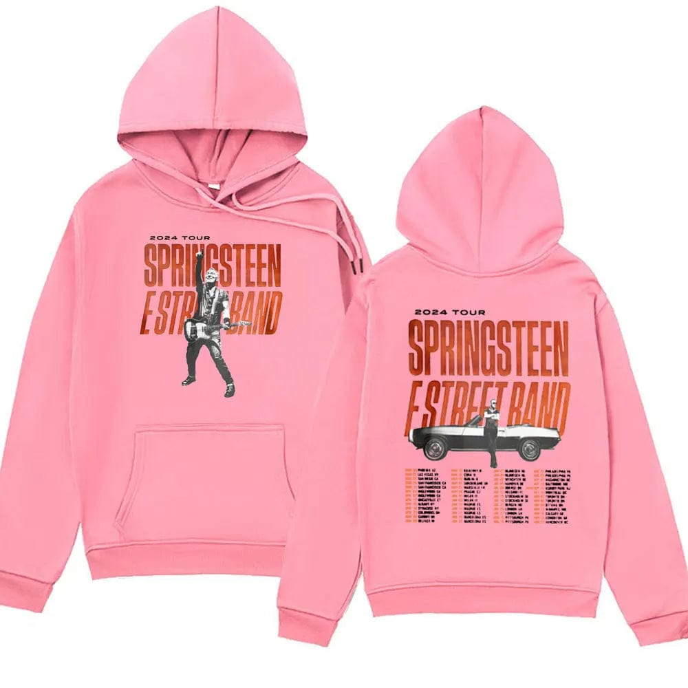 Eleganza Italiana Rapper Bruce Springsteen and E Street Band 2024 Tour Hoodie Men Fall Winter Long Sleeve Sweatshirts Unisex Y2k Streetwear Hoody Streetwear high fashion shein amazon temu target Walmart online