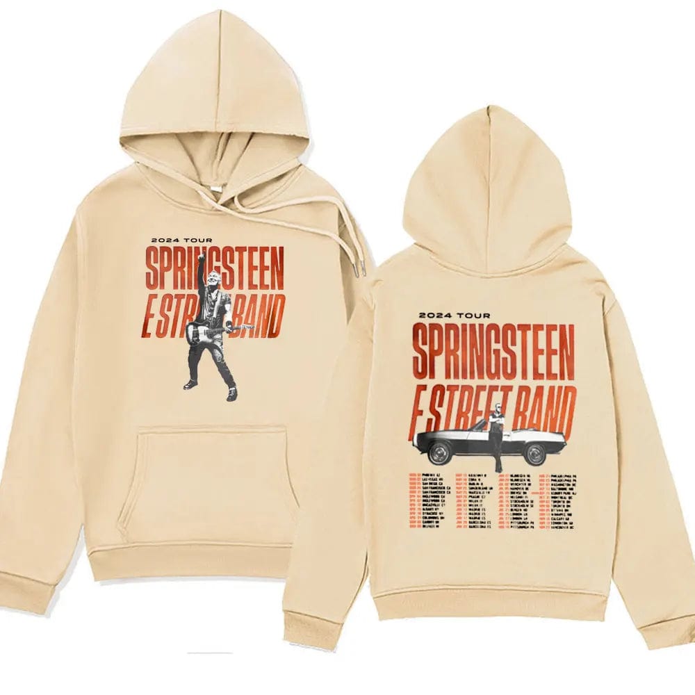 Eleganza Italiana Rapper Bruce Springsteen and E Street Band 2024 Tour Hoodie Men Fall Winter Long Sleeve Sweatshirts Unisex Y2k Streetwear Hoody Streetwear high fashion shein amazon temu target Walmart online