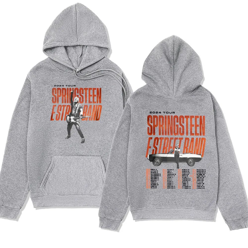 Eleganza Italiana Rapper Bruce Springsteen and E Street Band 2024 Tour Hoodie Men Fall Winter Long Sleeve Sweatshirts Unisex Y2k Streetwear Hoody Streetwear high fashion shein amazon temu target Walmart online