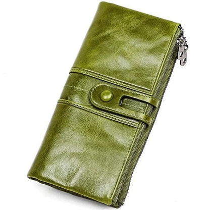 Eleganza Italiana RFID Wallet Women Hasp Zipper Walets Genuine Leather Phone Holder Female Purse Long Womens Wallets Ladies Clutch Coin Purse Streetwear high fashion shein amazon temu target Walmart online